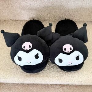 Sanrio Black and White Kuromi Character Slippers size 7-8